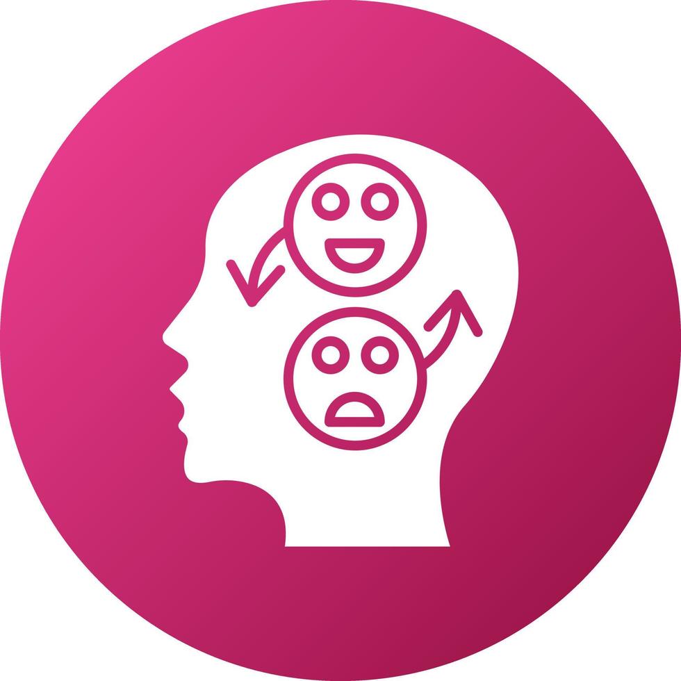 Bipolar Emotion Icon Style vector