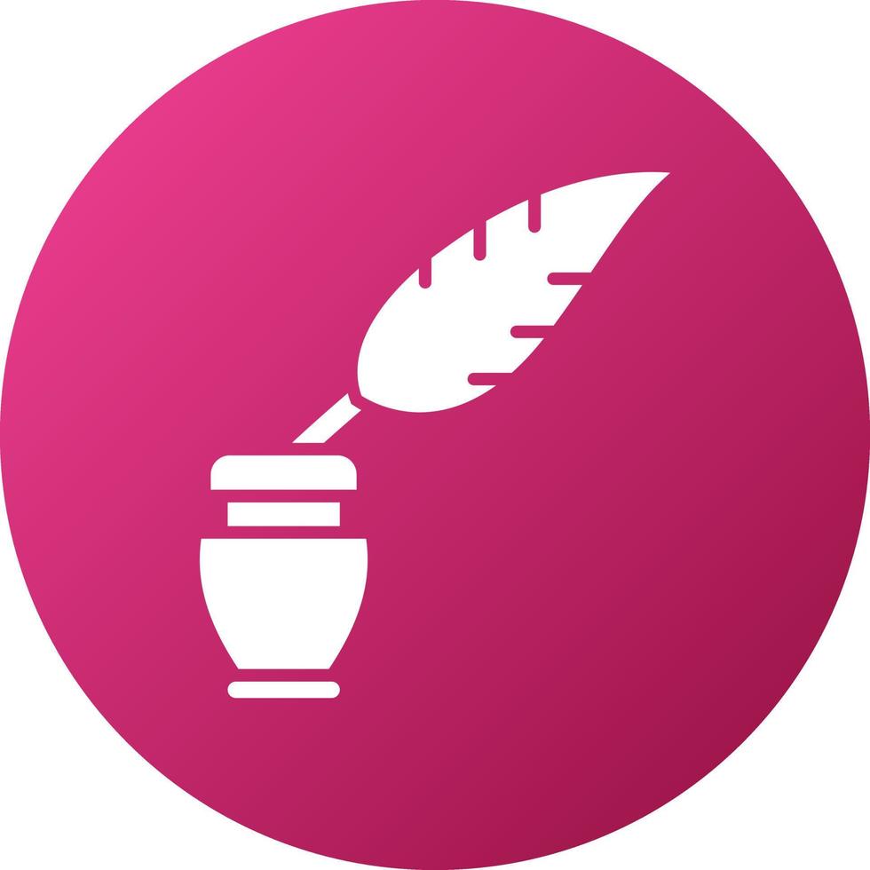 Feather And Ink Icon Style vector
