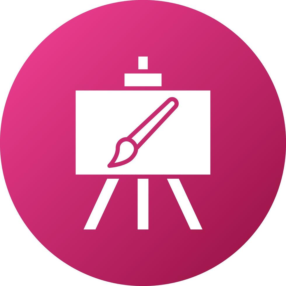 Canvas And Easel Icon Style vector