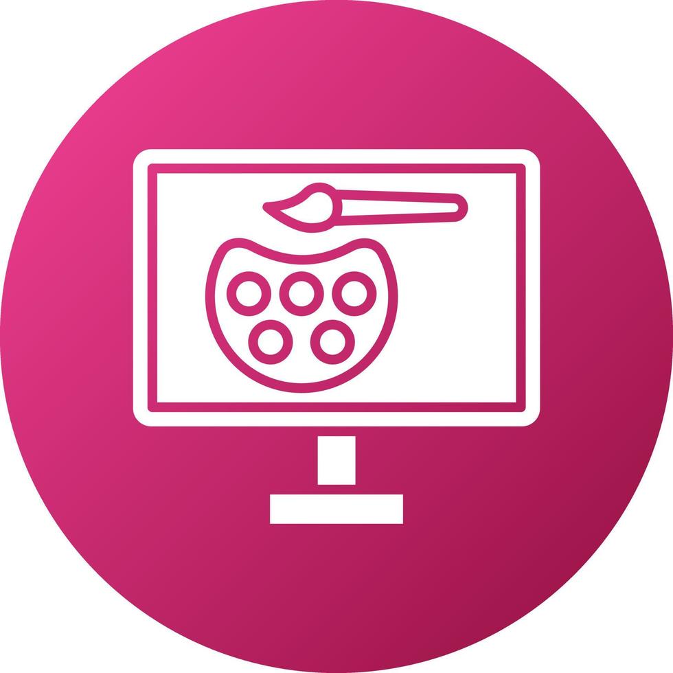 Digital Art Icon Style vector