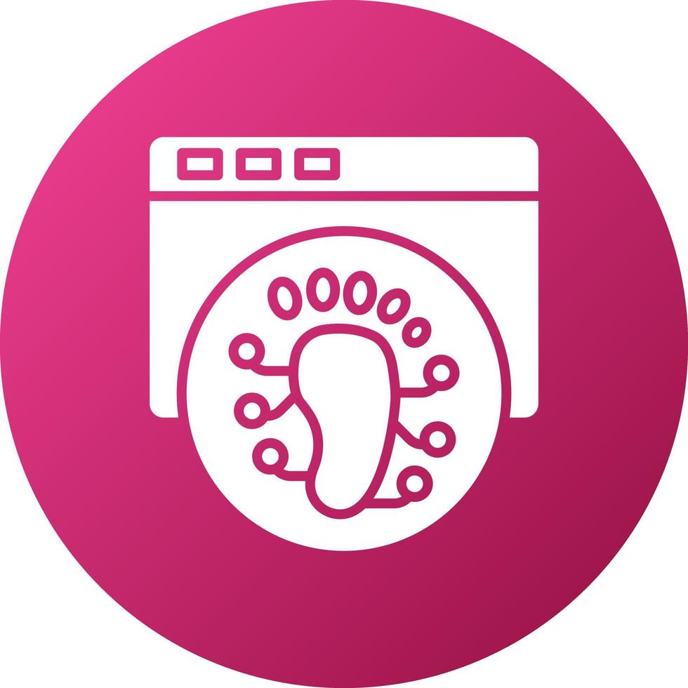 Digital Footprint Icon Style vector