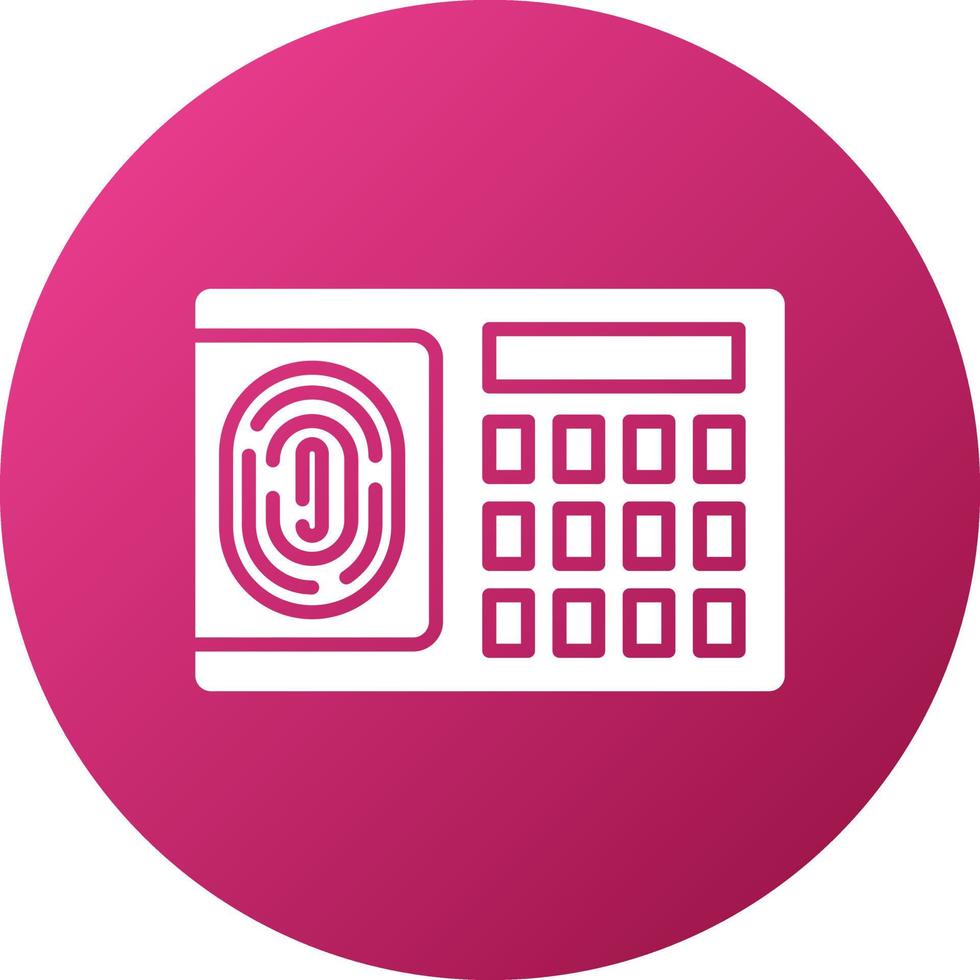 Fingerprint Scanner Icon Style vector