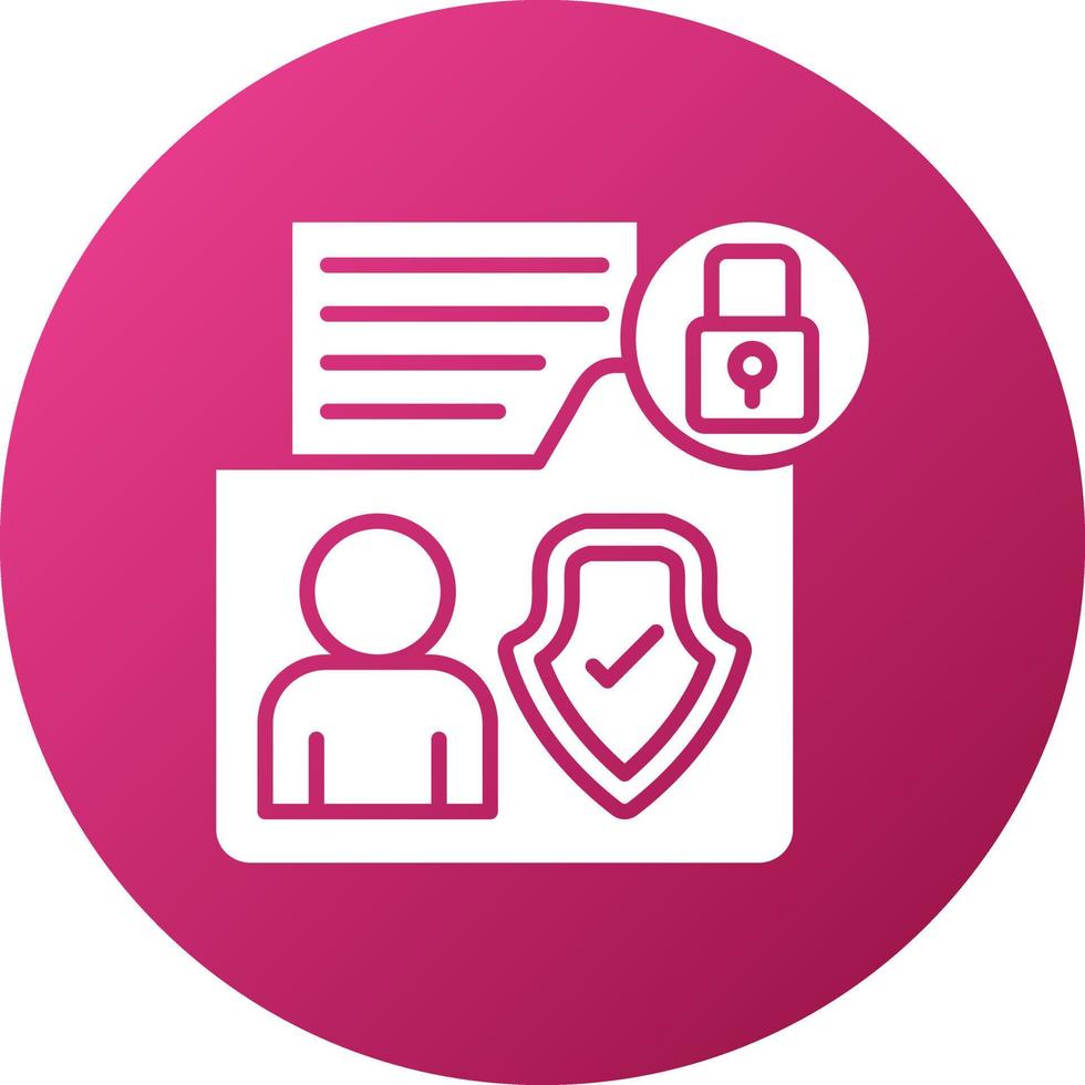 Sensitive Personal Data Icon Style vector