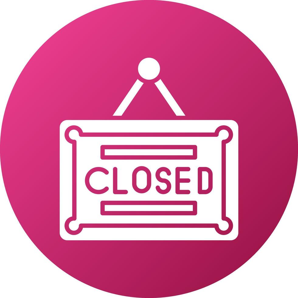 Closed Sign Icon Style vector