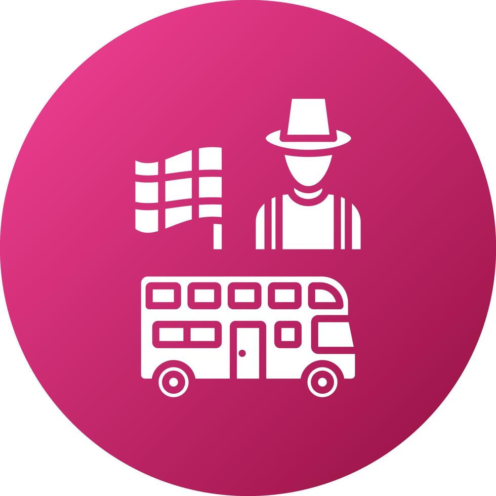 Guided Tours Icon Style vector