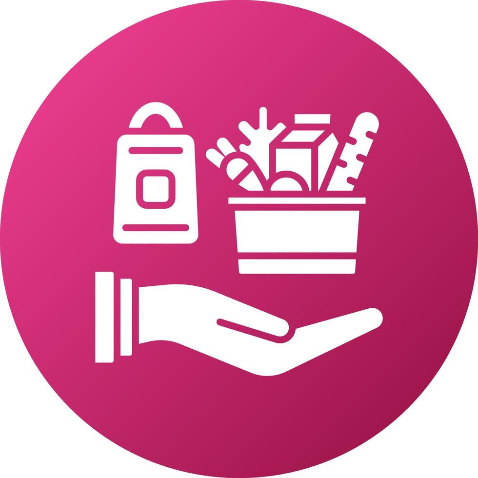 Groceries Delivery Icon Style vector