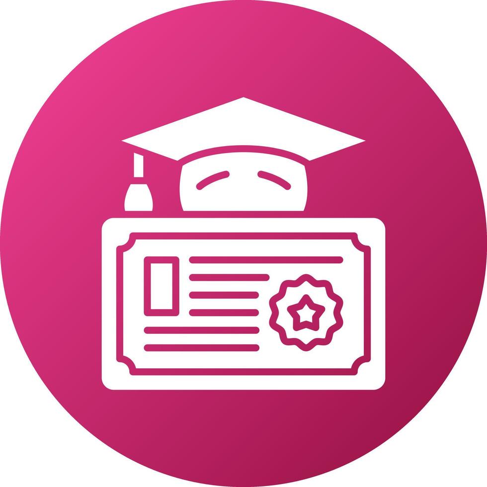 estilo de icono de diploma vector