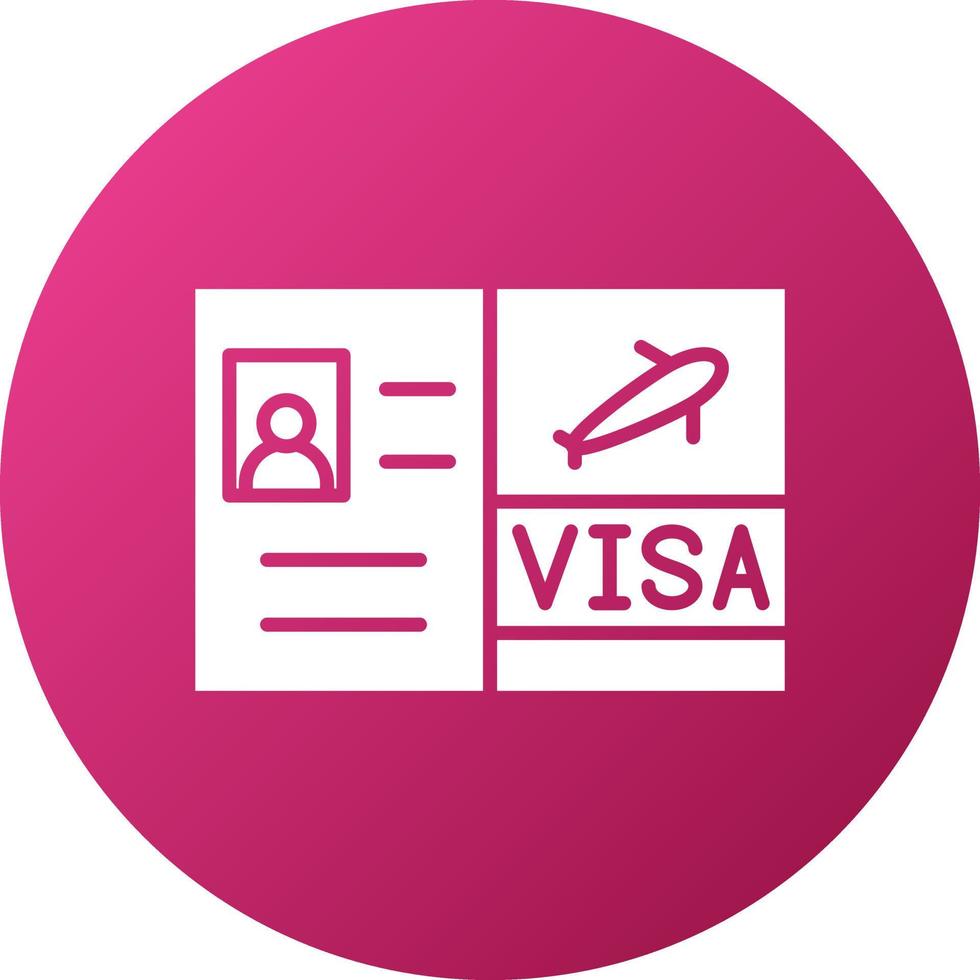 Travel Visa Icon Style vector