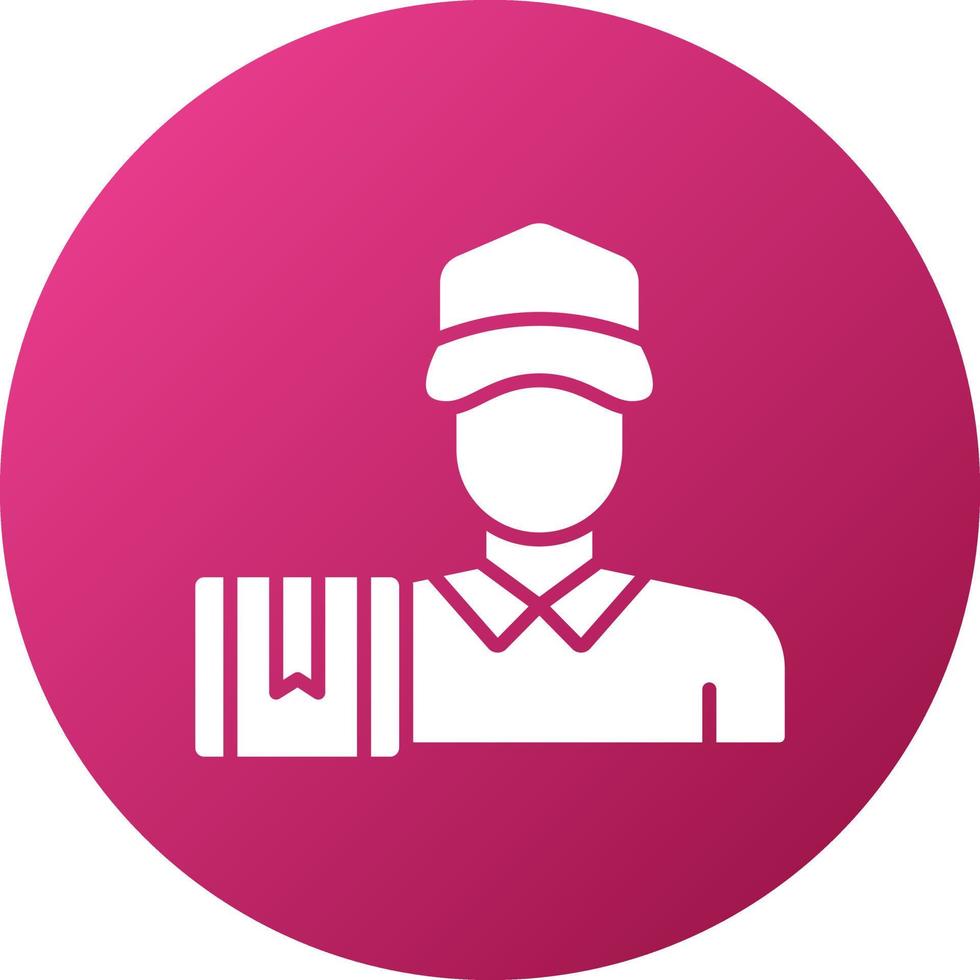 Delivery Man Icon Style vector