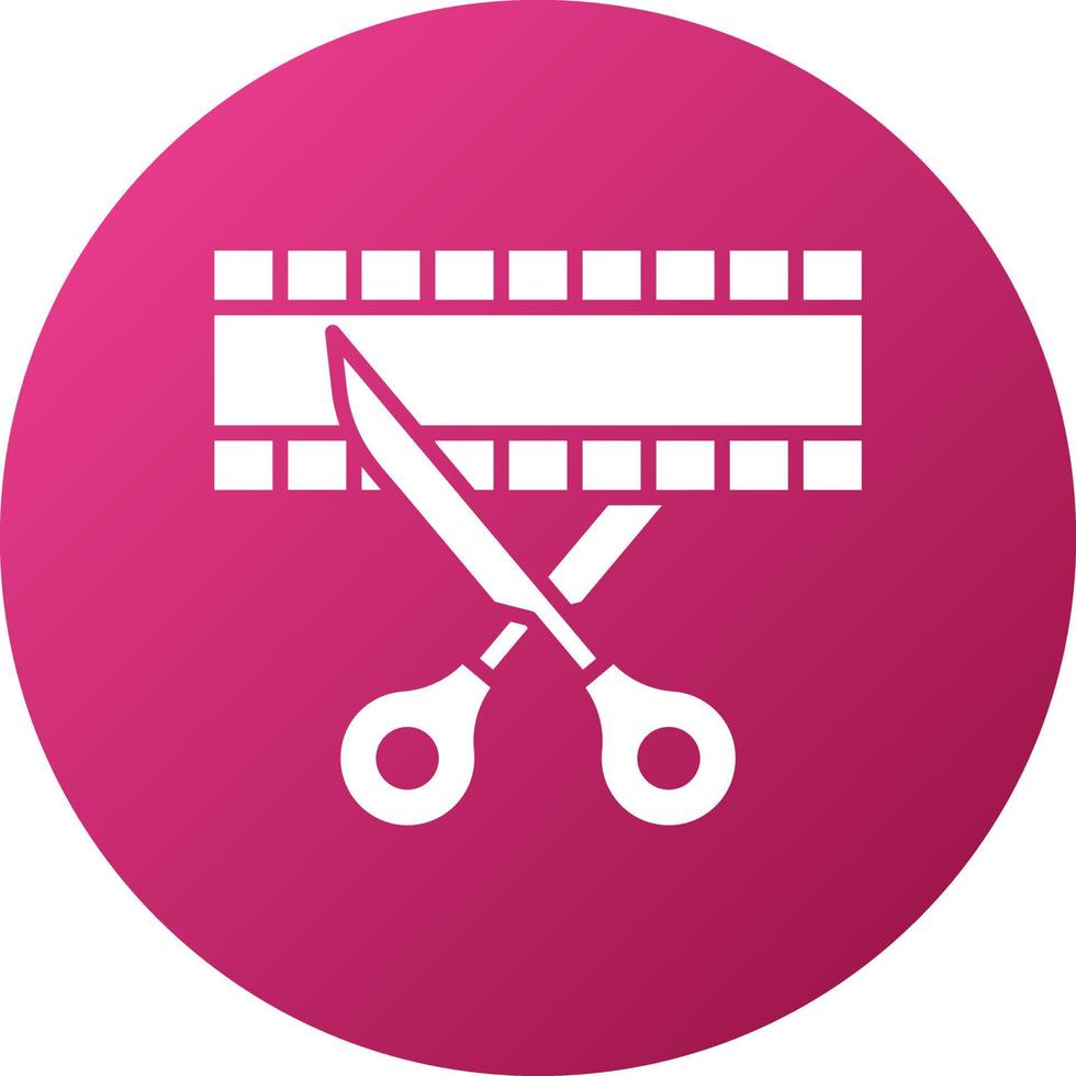 Film Cut Icon Style vector