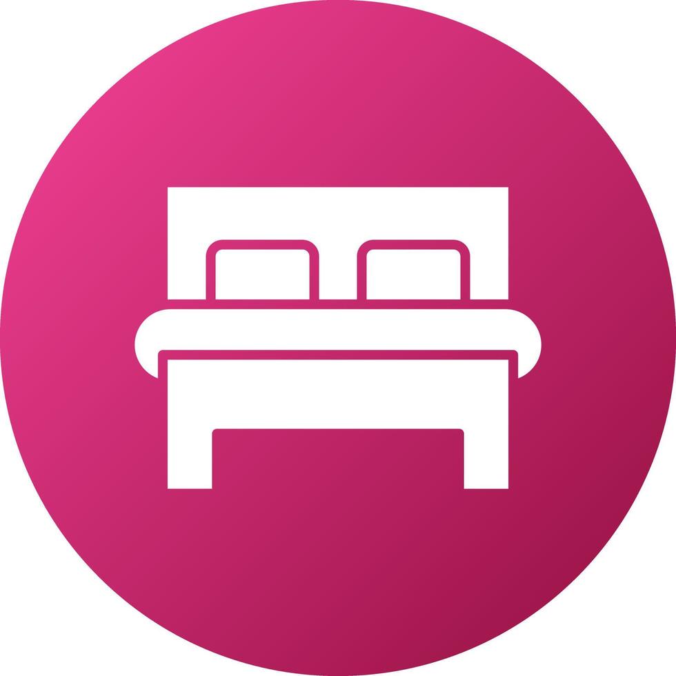 Double Bed Room Icon Style vector