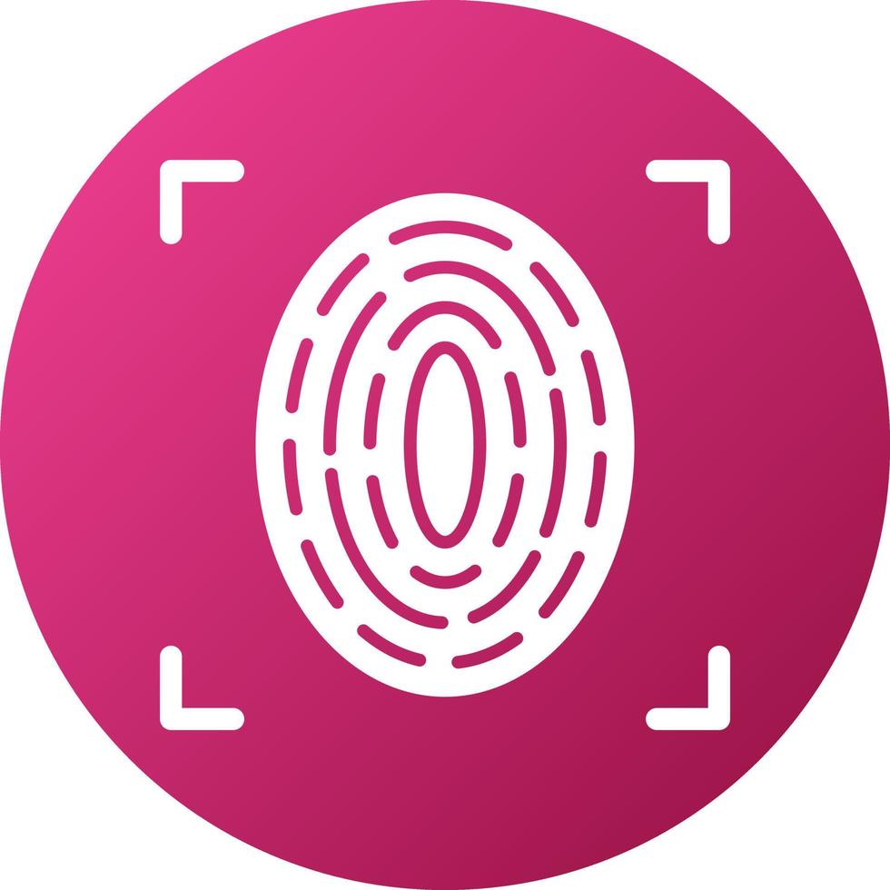 Fingerprint Scan Icon Style vector