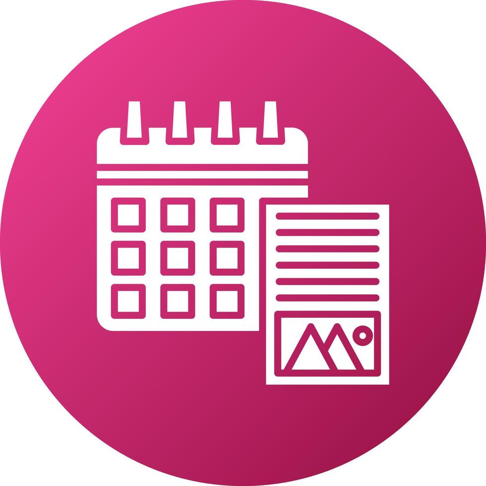 Content Calendar Icon Style vector