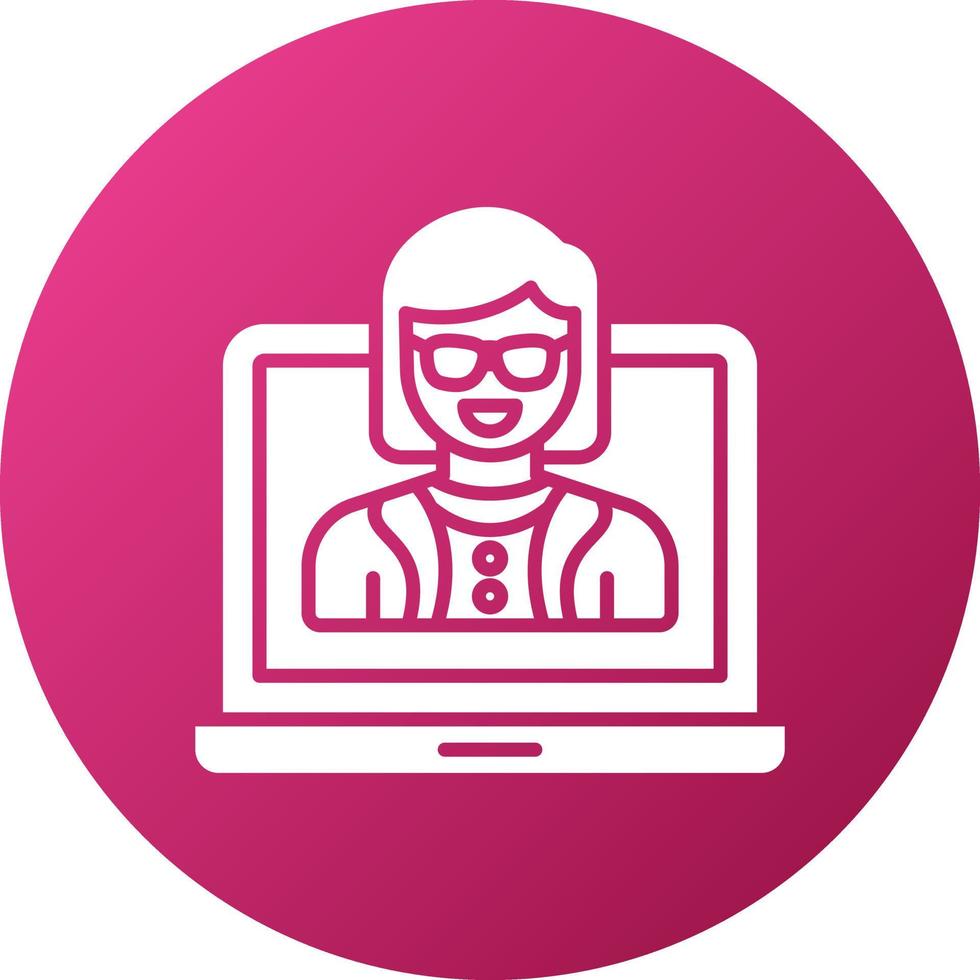 Female Influencer Icon Style vector
