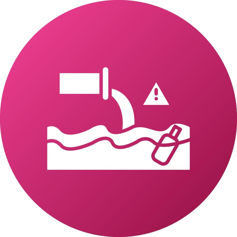 Water Pollution Icon Style vector