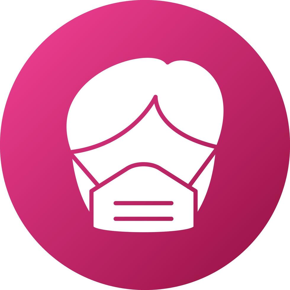 Man Wearing Mask Icon Style vector