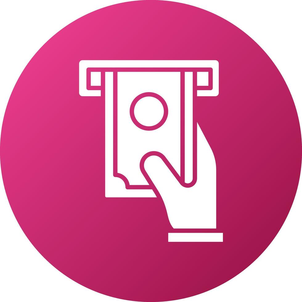 Cash Withdrawal Icon Style vector
