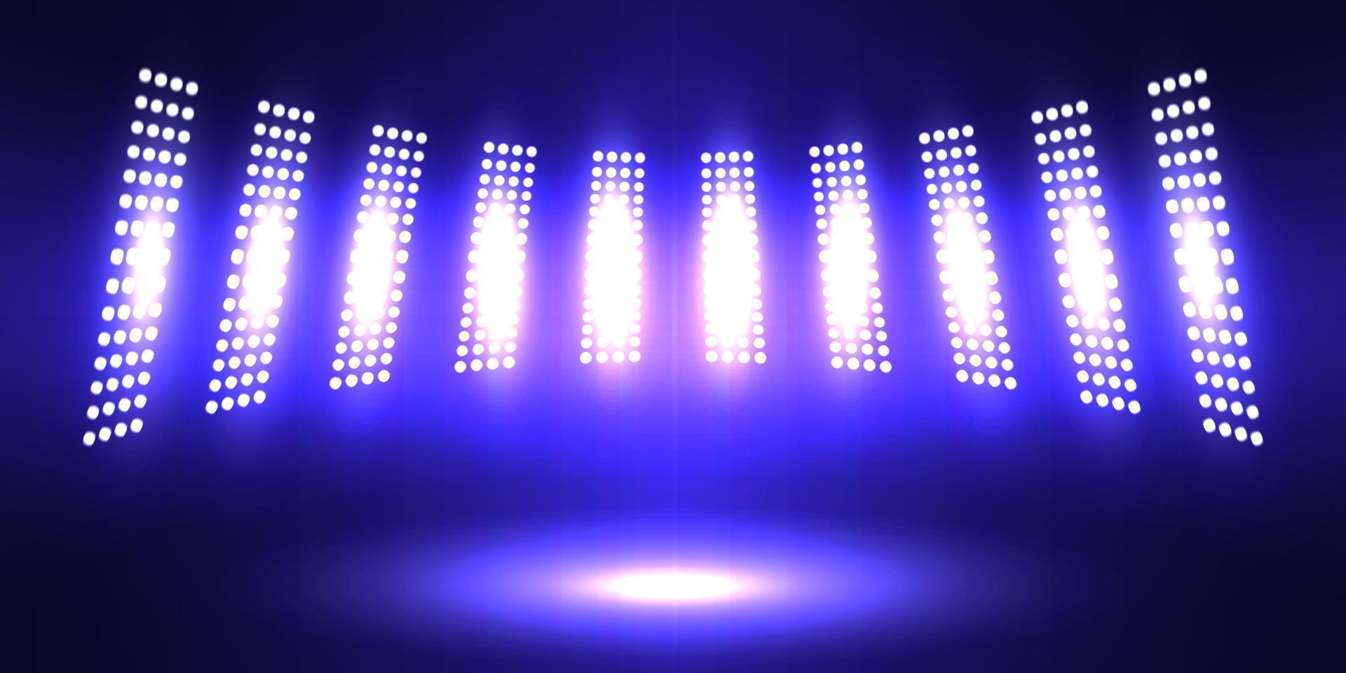 3d realistic scene with spotlight on dark background. vector