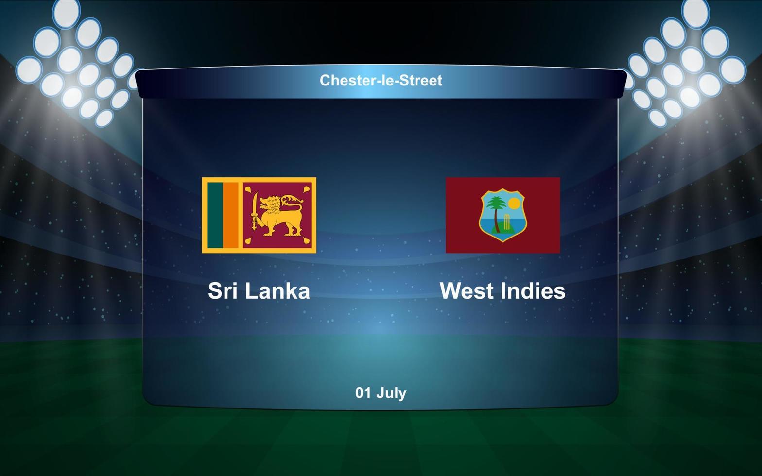cricket scoreboard broadcast graphic template vector