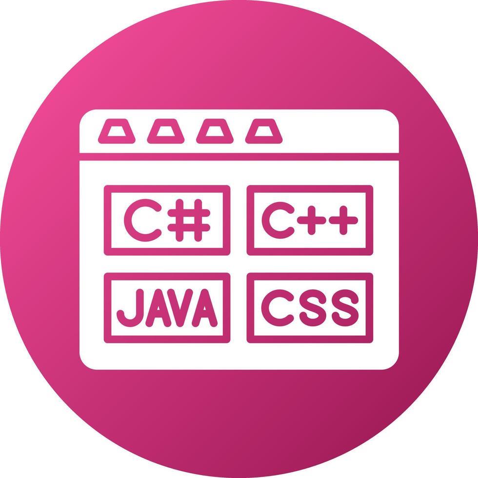 Coding Language Icon Style vector