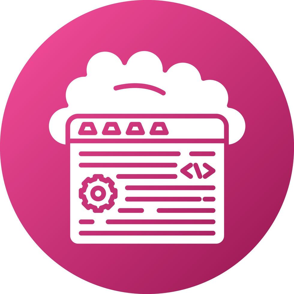 Cloud Coding Icon Style vector