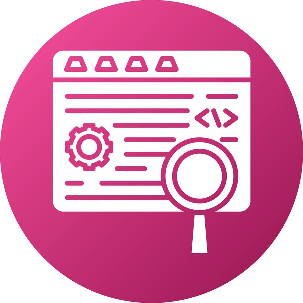 Code Testing Icon Style vector