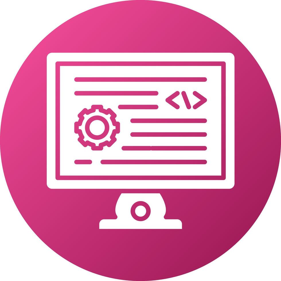 estilo de icono de desarrollo de backend vector