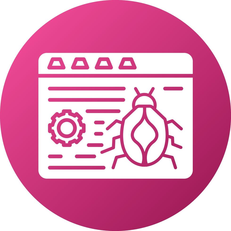 Website Bug Icon Style vector