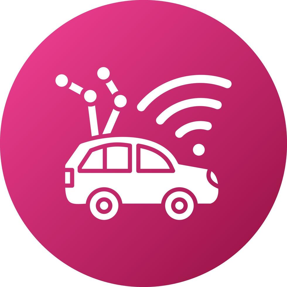 Autonomous Vehicle Icon Style vector