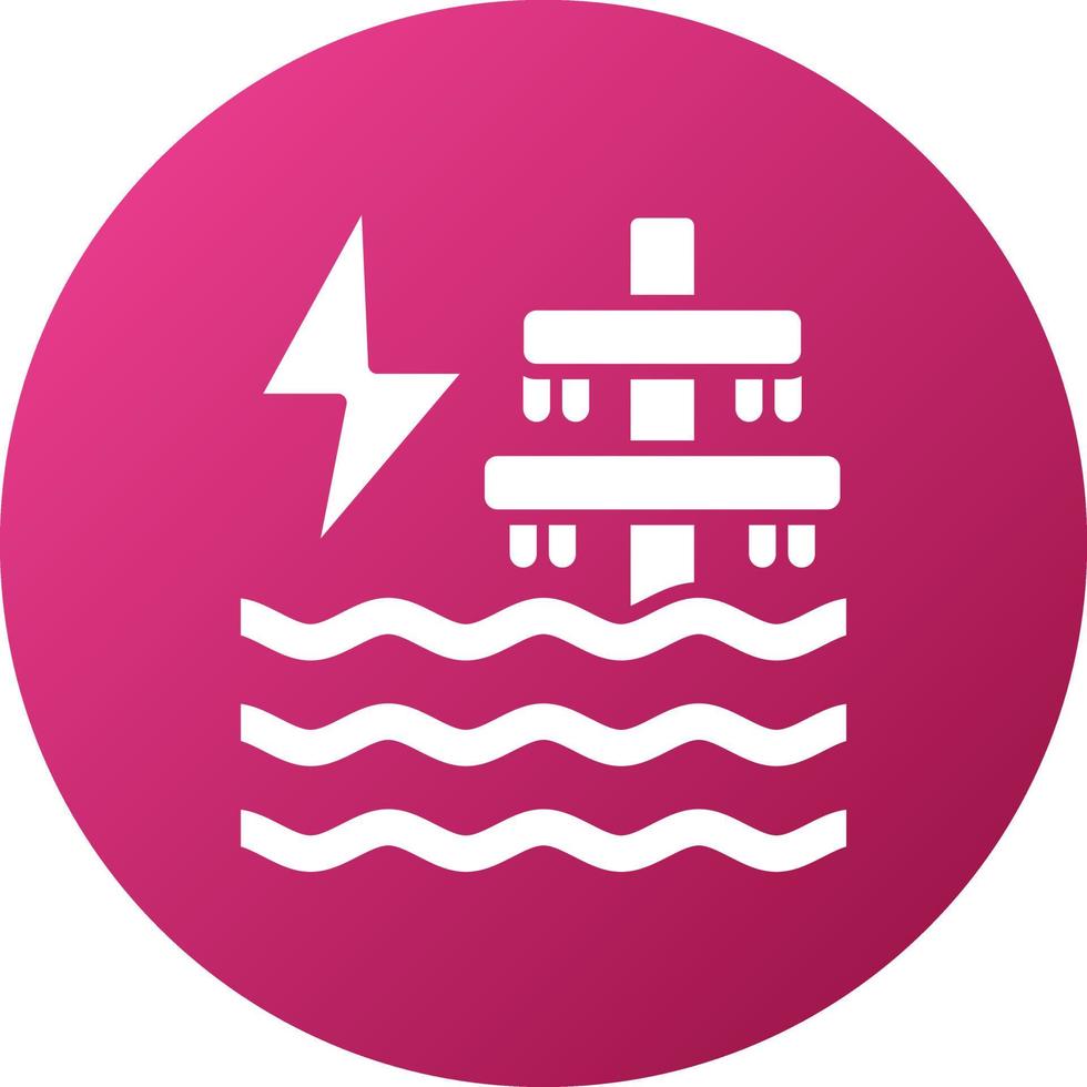 Ocean Energy Icon Style vector