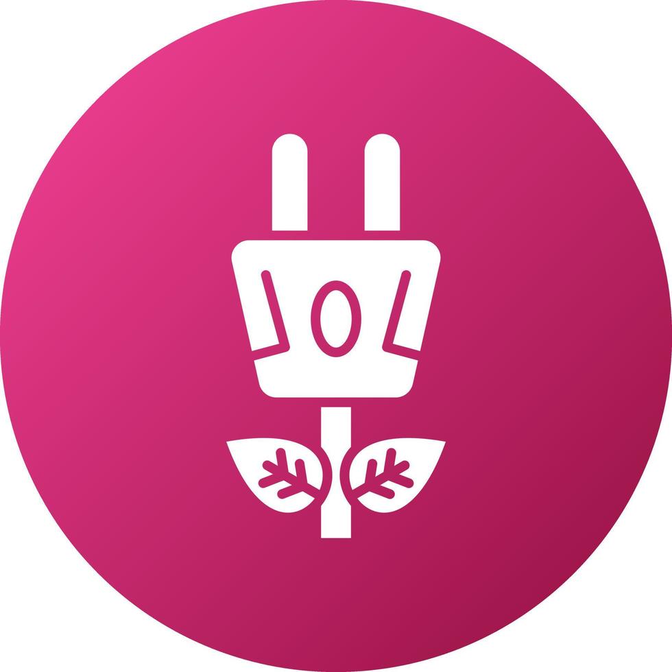 Eco Power Socket Icon Style vector