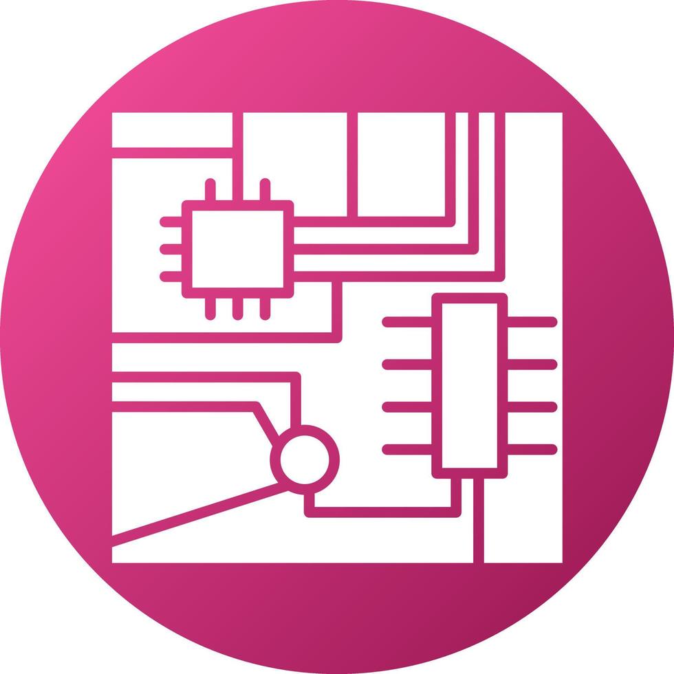 Circuit Board Icon Style vector