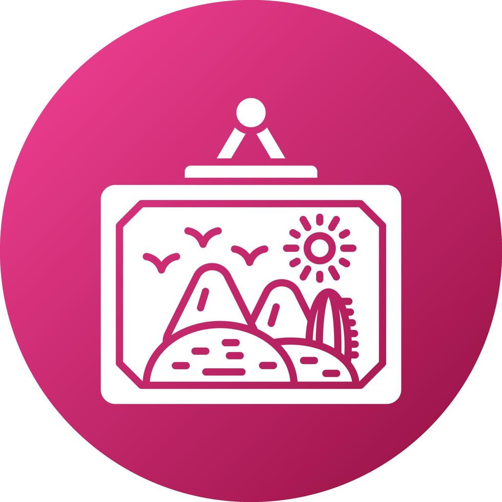 Desert Landscape Icon Style vector