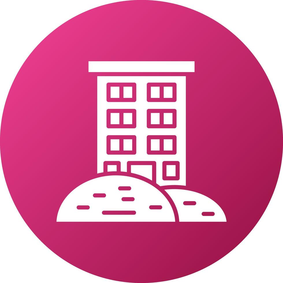 Desert Reort Icon Style vector