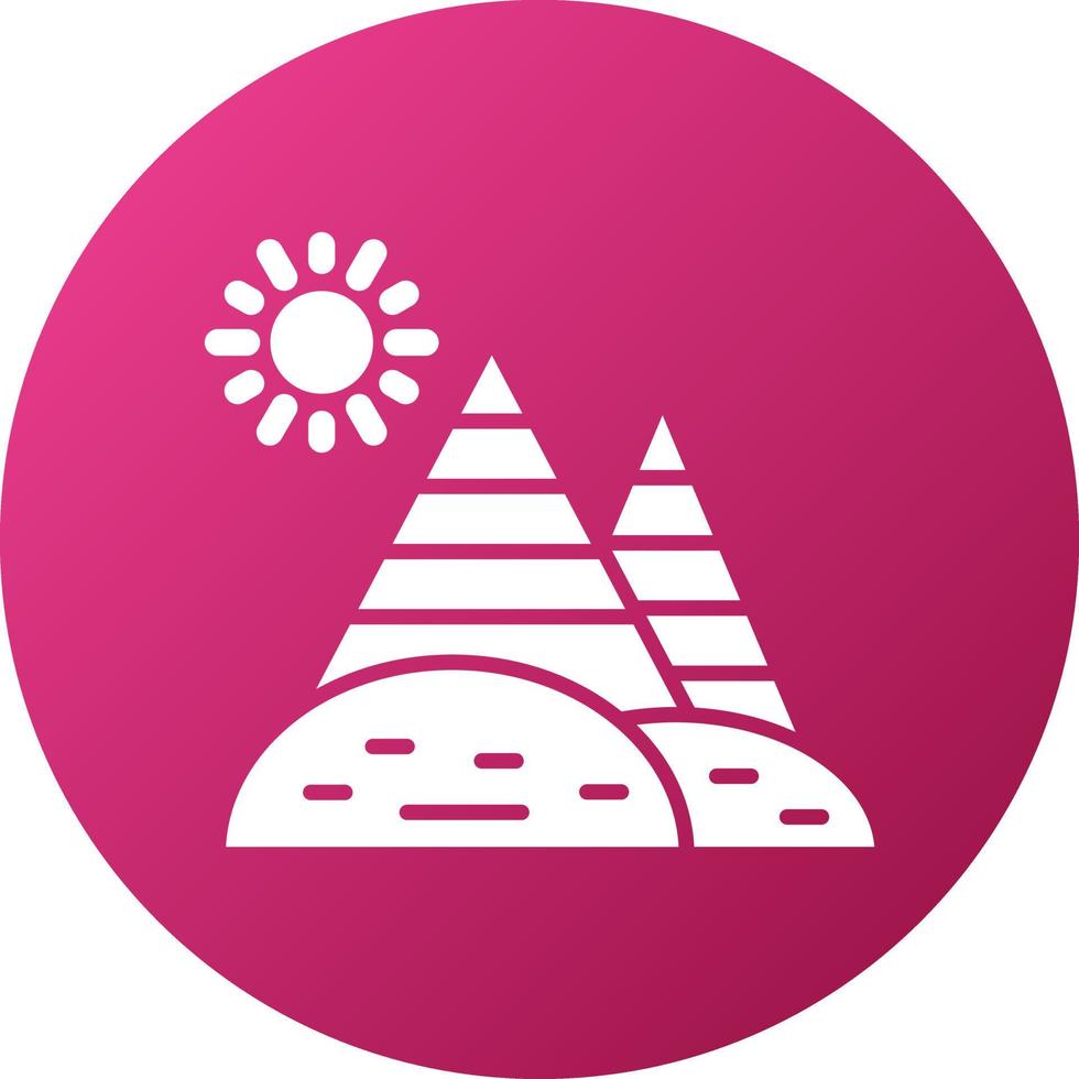 Desert Pyramids Icon Style vector