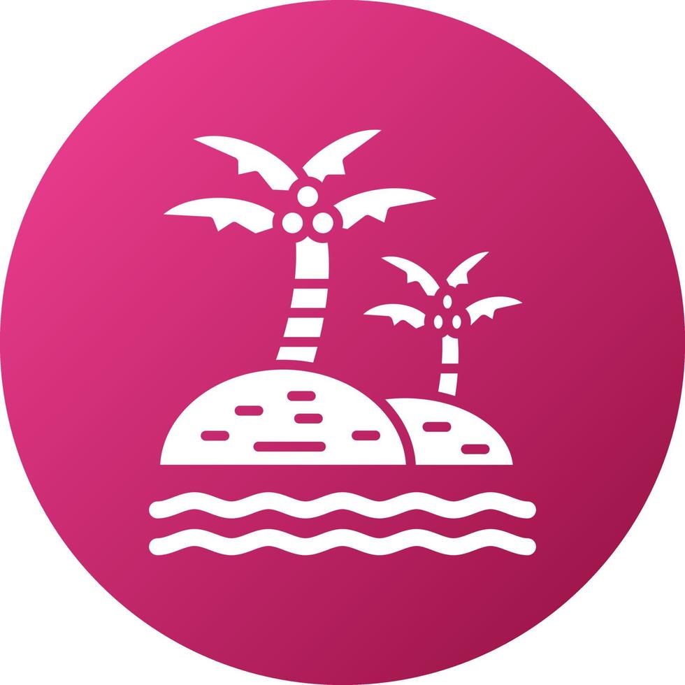Desert Oasis Icon Style vector
