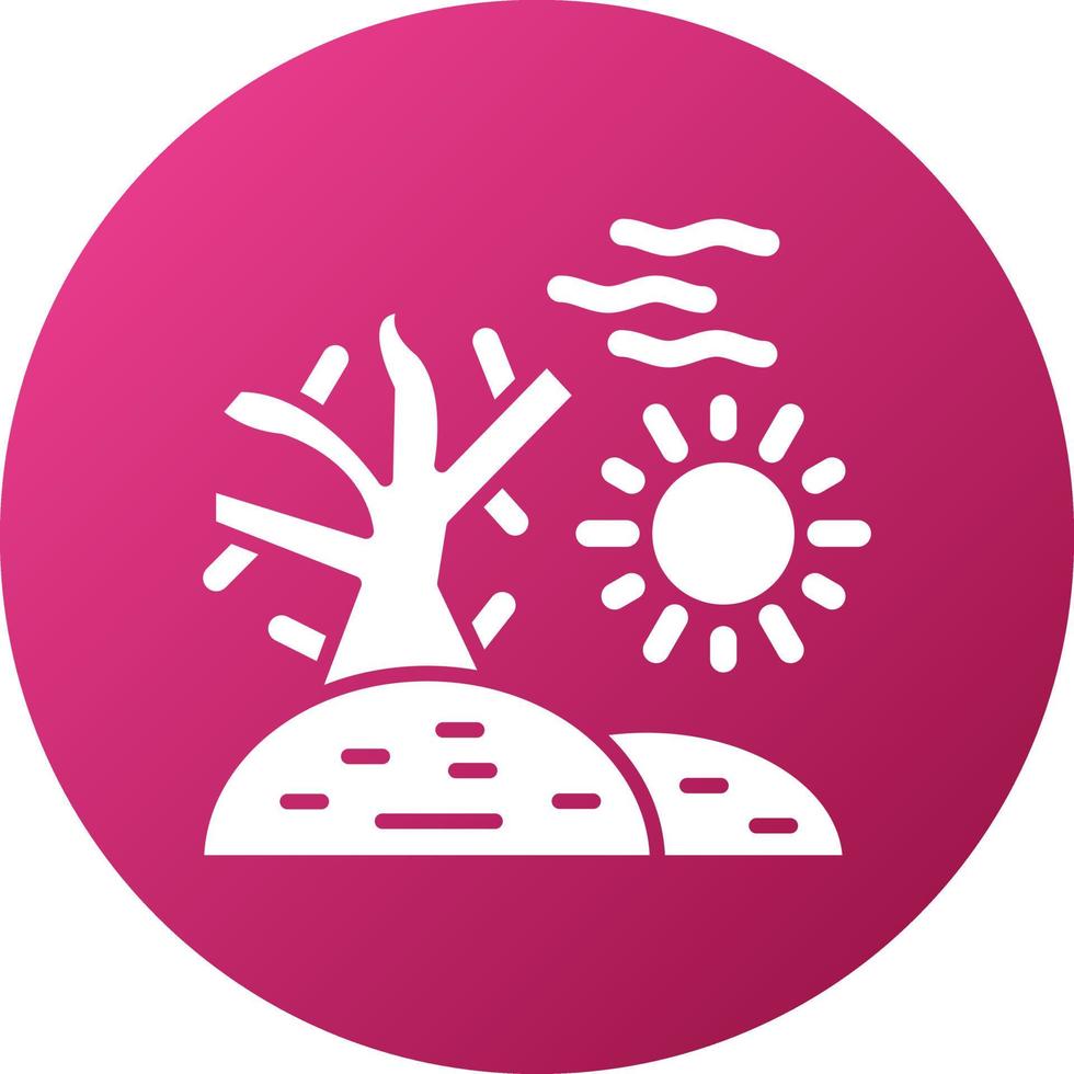Desert Weather Icon Style vector