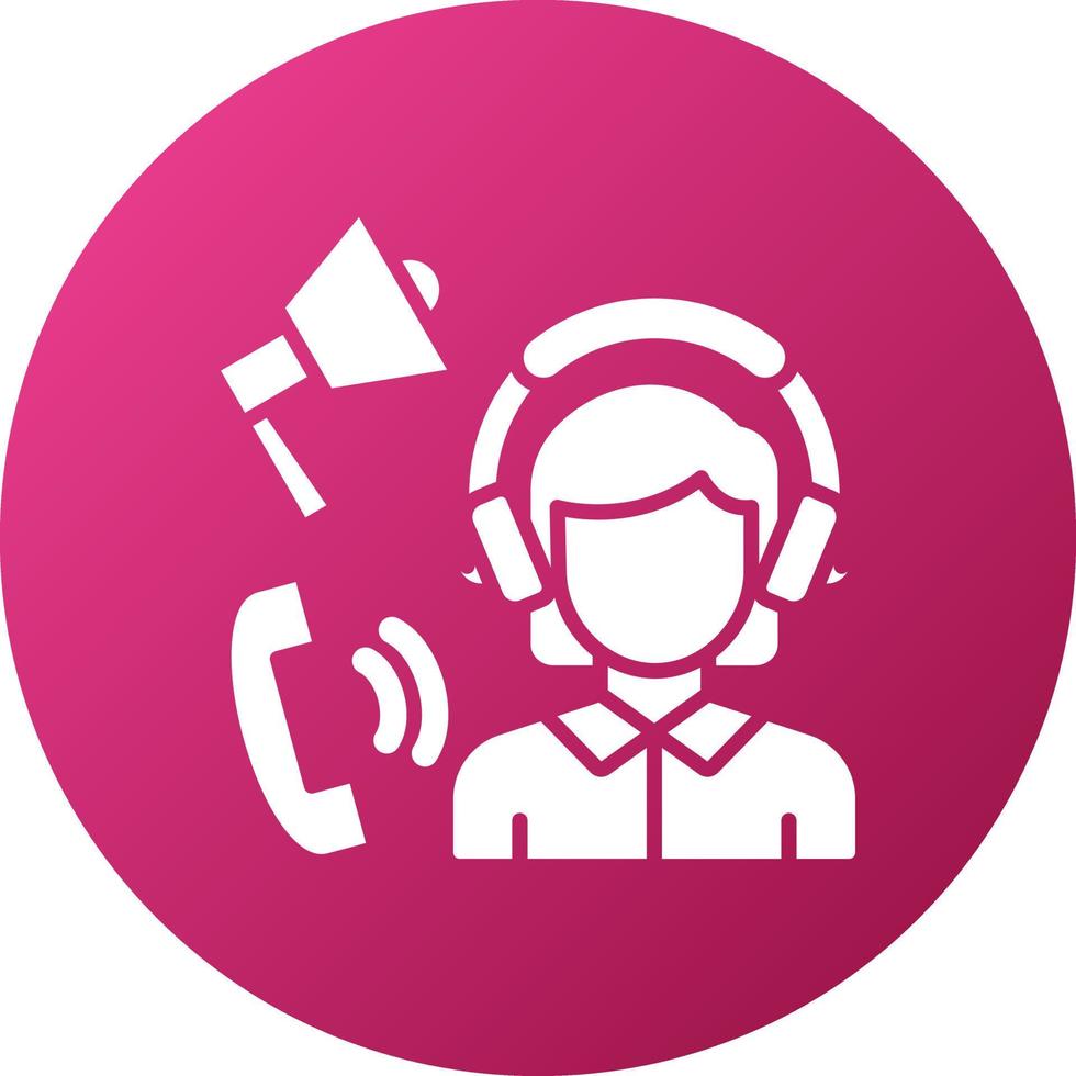 Telemarketing Icon Style vector