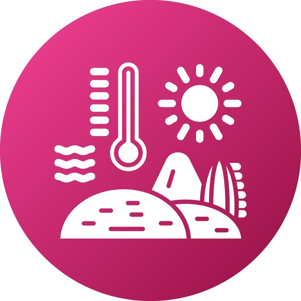 Desert Hot Weather Icon Style vector