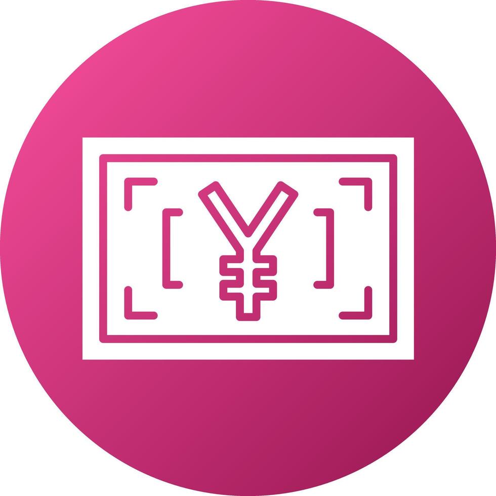 Japanese Yen Icon Style vector