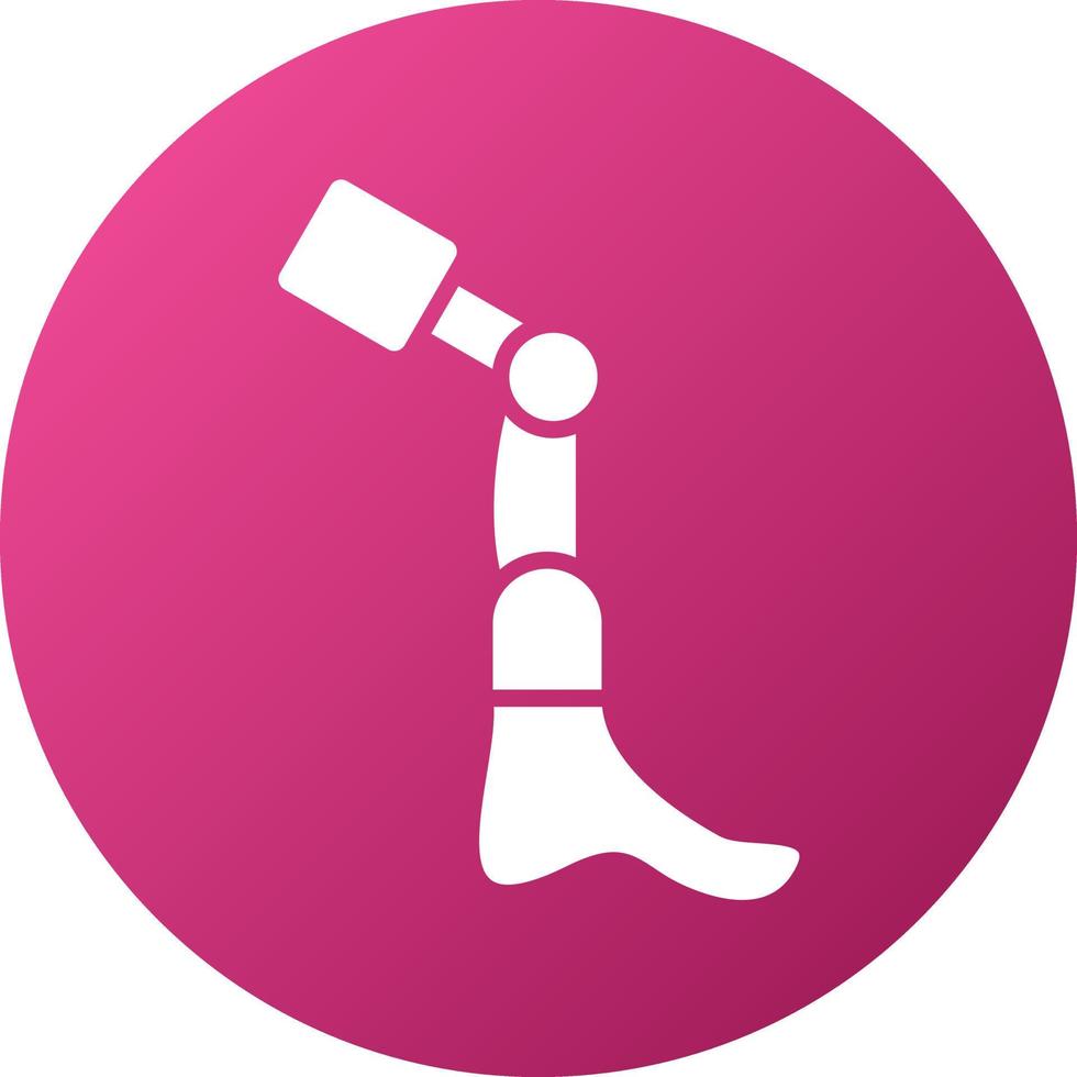 Bionic Leg Icon Style vector