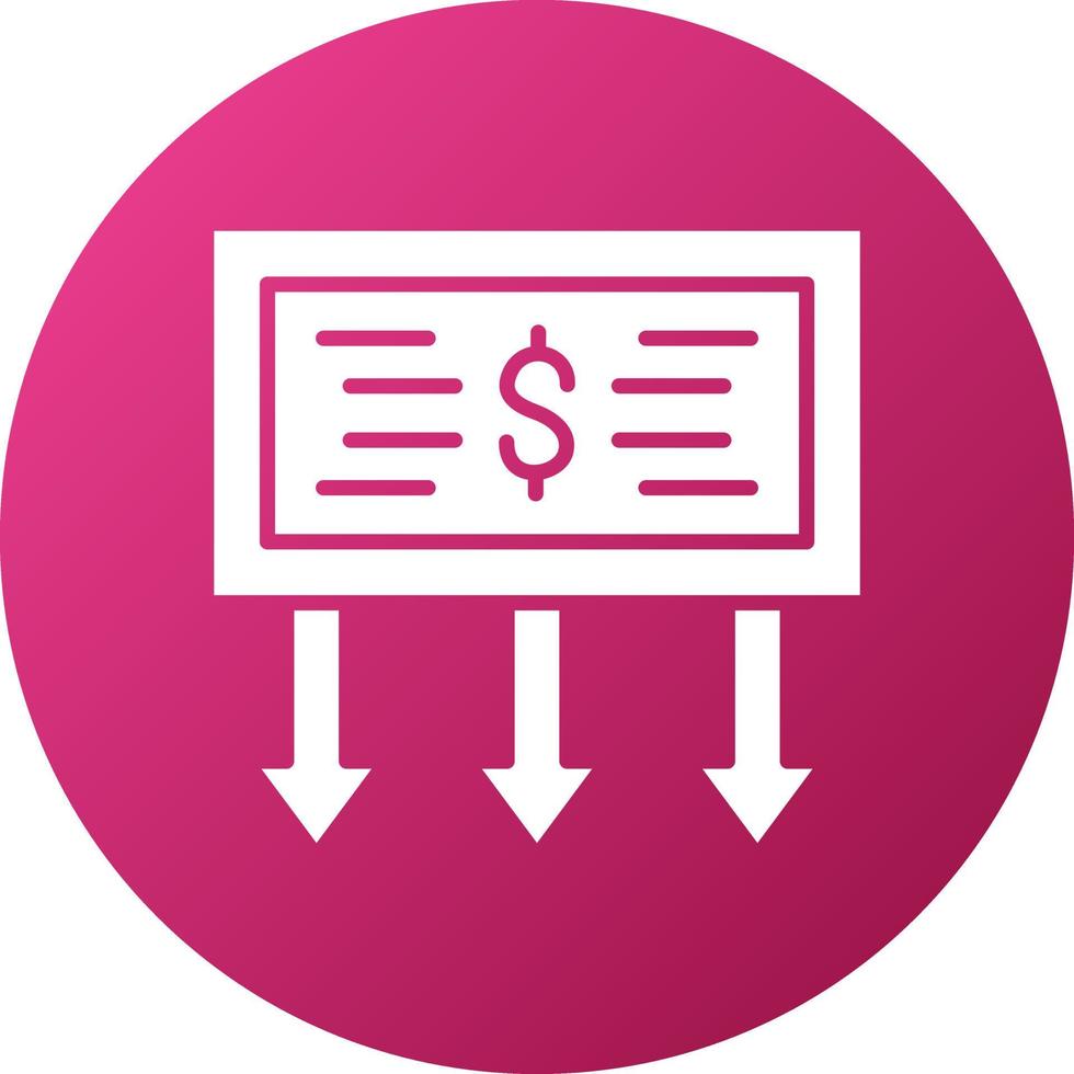 Receive Amount Icon Style vector