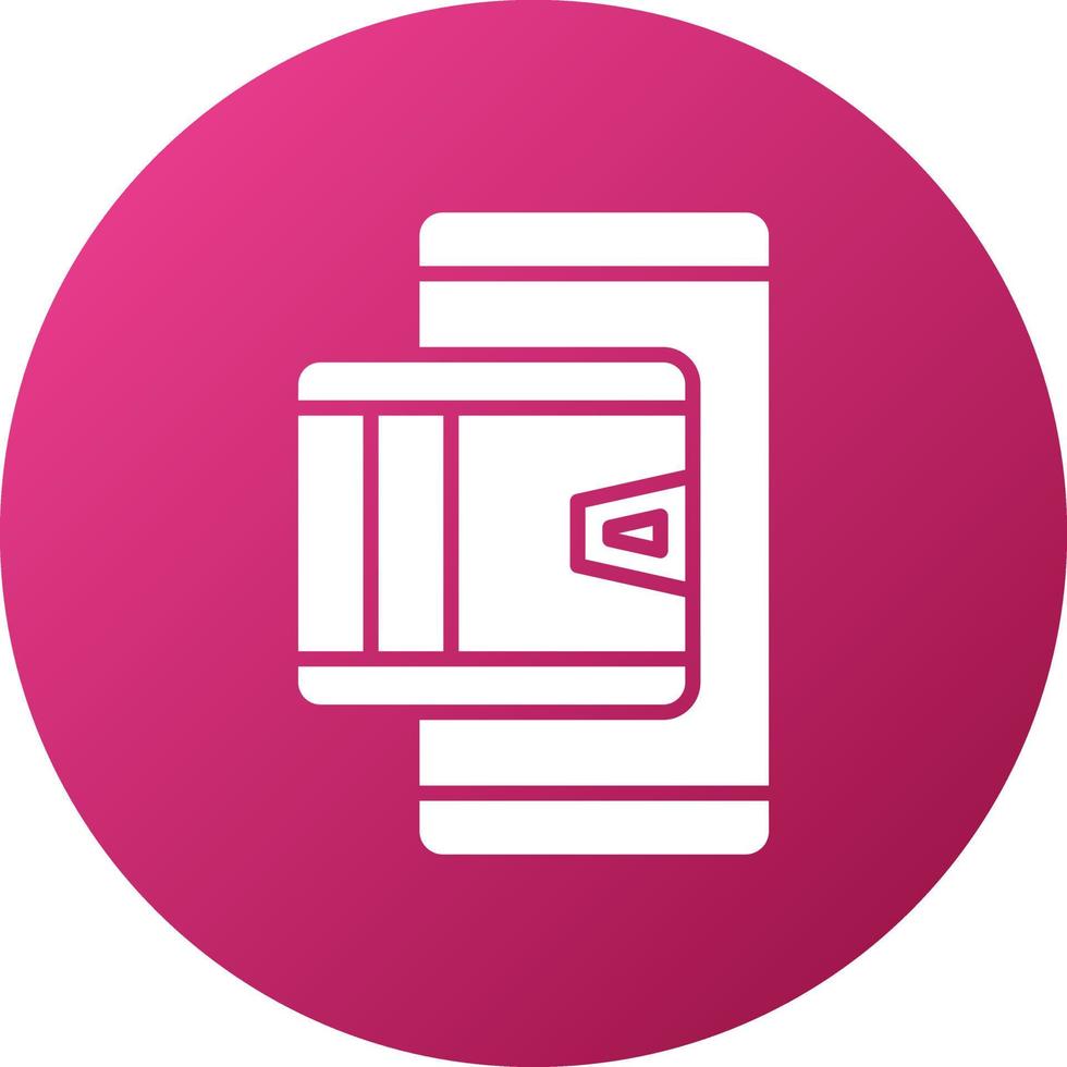 Mobile Wallet Icon Style vector