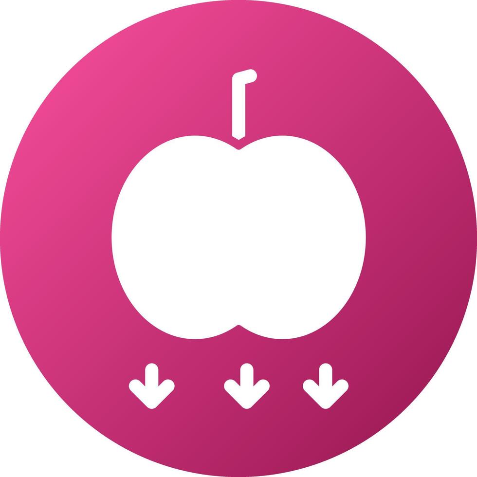 Falling Apple Icon Style vector
