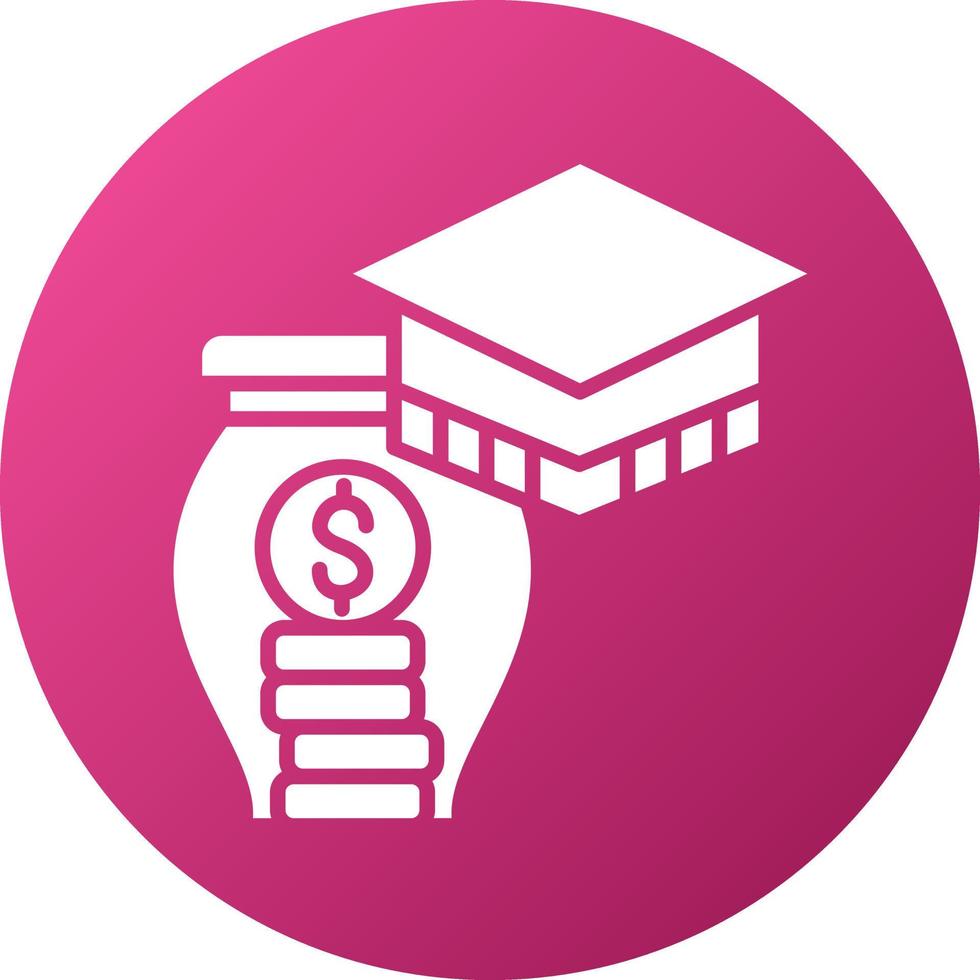 estilo de icono de ahorro de educación vector