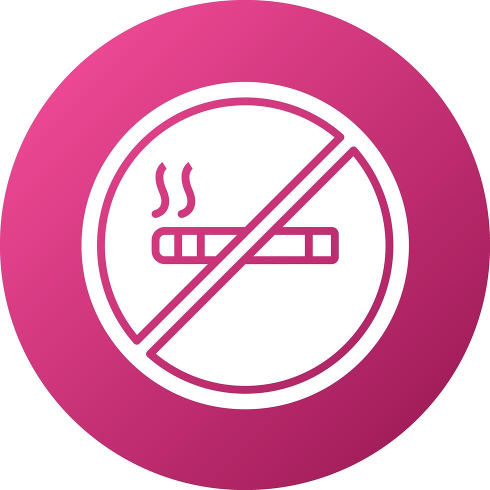 estilo de icono de no fumar vector