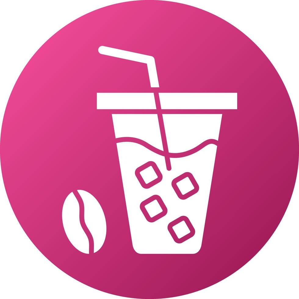 Iced Coffee Icon Style vector