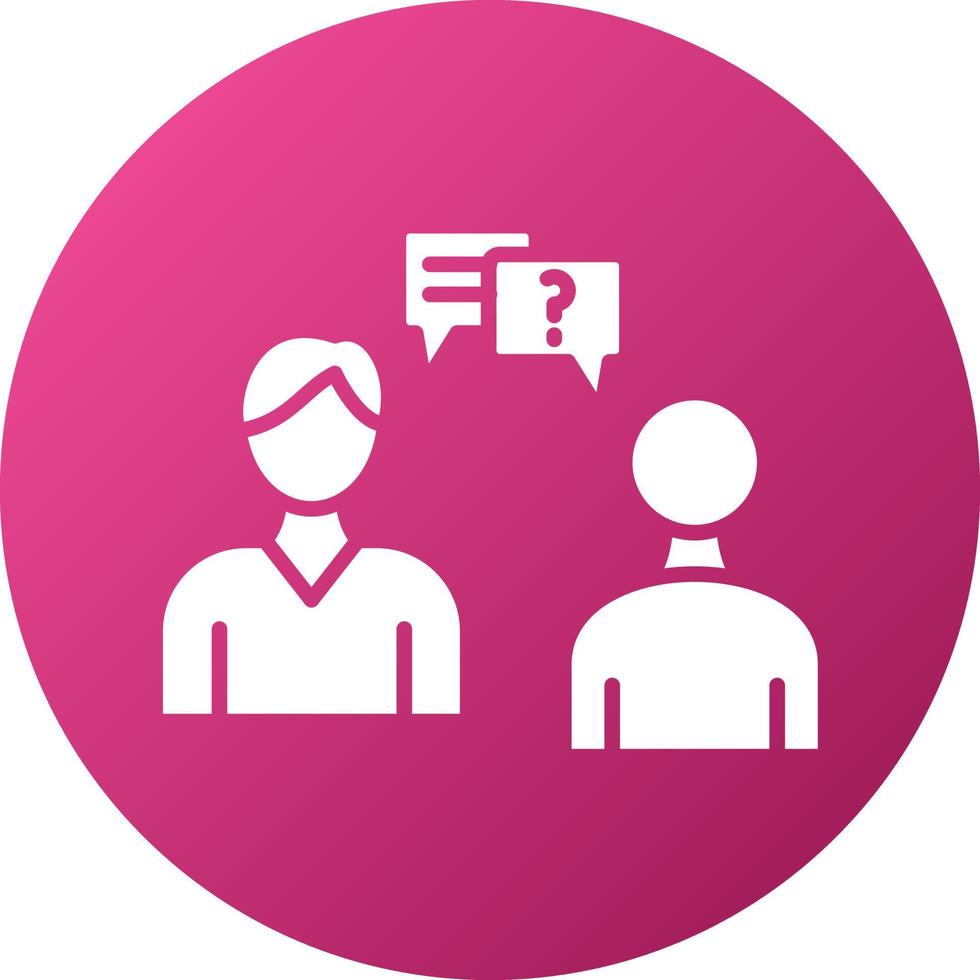 Interview Icon Style vector
