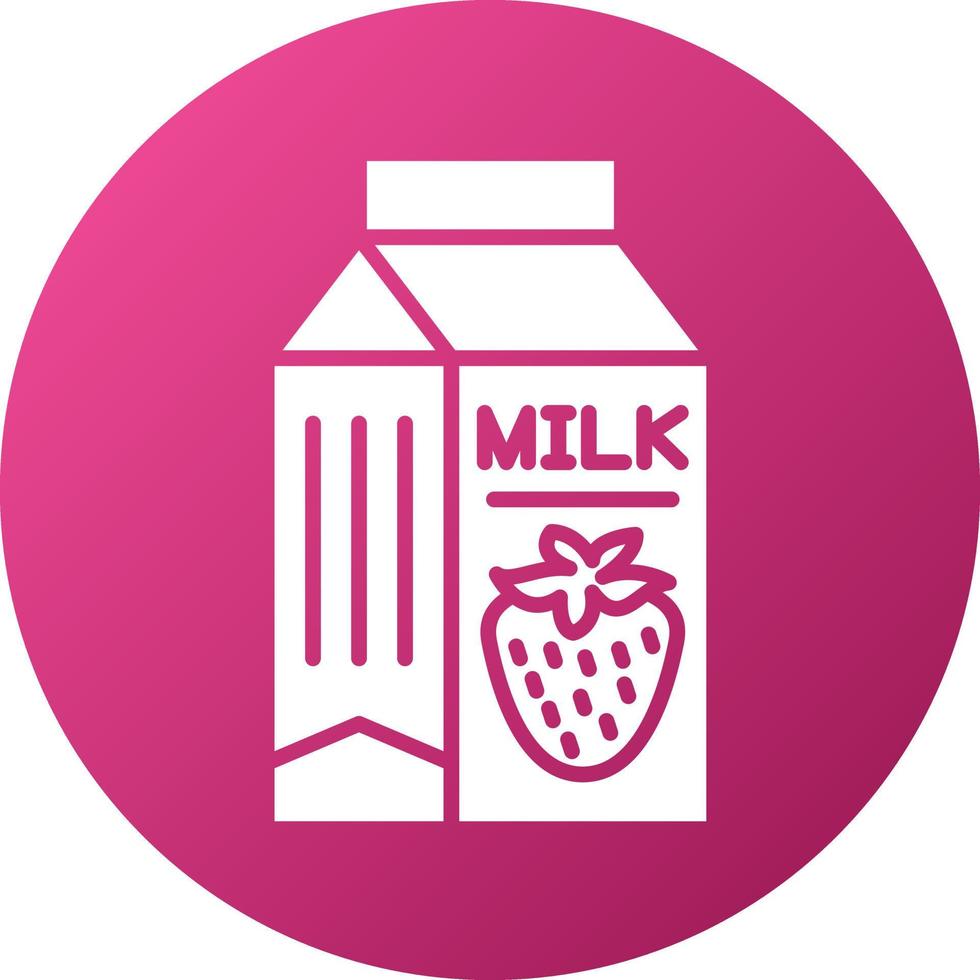 Strawberry Milk Icon Style vector