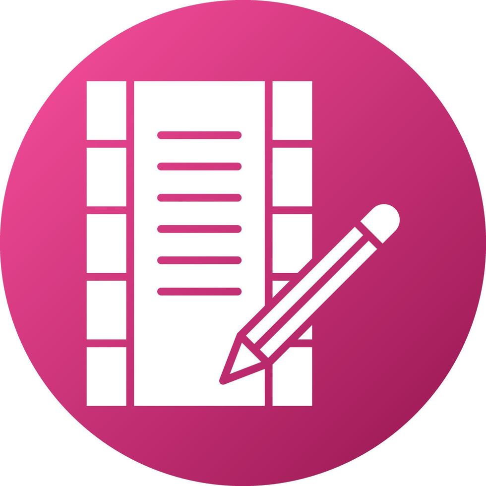 Screenwriting Icon Style vector